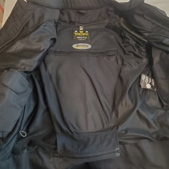 CORTECH Aero-Flo Motorcycle Jacket‎ Mens Medium Street Riding Padded Black - Picture 4 of 16